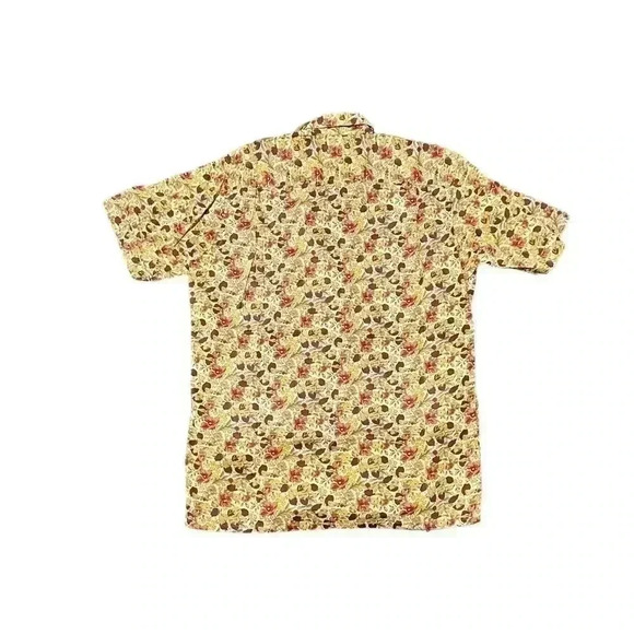 Maus & Hoffman Flowers Short Sleeve Button Down Shirt Size Medium Made USA - Picture 2 of 2